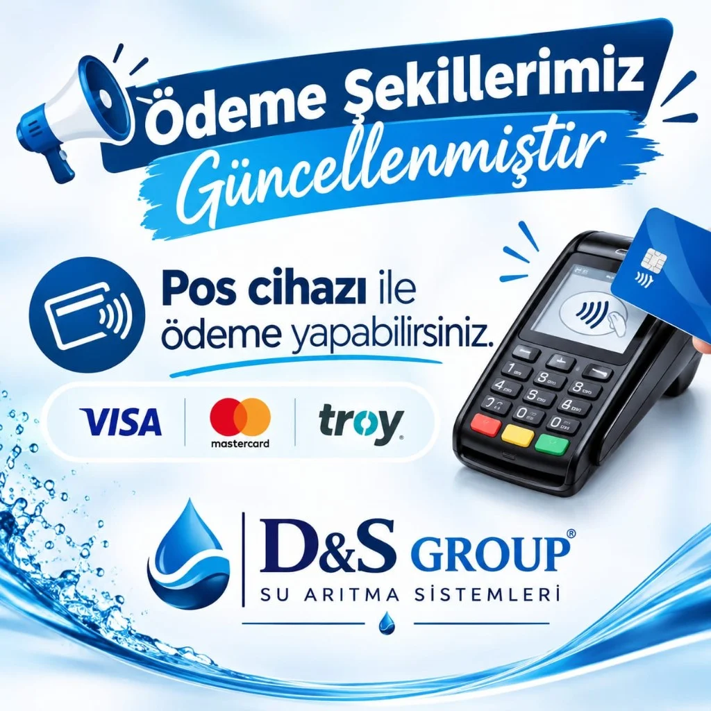 D&S Group — POS cihazı ile ödeme: Visa, Mastercard ve Troy kabul edilmektedir